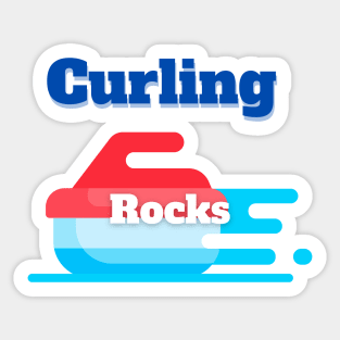 Curling rocks Sticker